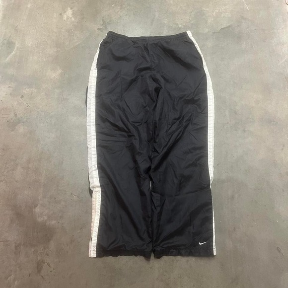Y2K Nike men's striped black track pants baggy insulted skater wide leg L - Picture 1 of 8